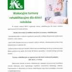 Wakacyjne turnusy rehabilitacyjne dla dzieci rolników